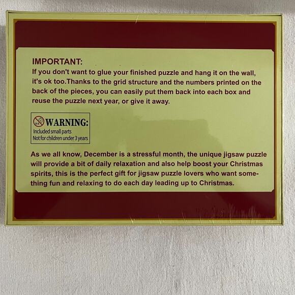 Christmas Celebration Advent Calendar 1008 Piece Jigsaw Puzzle (27x19) + Poster - Picture 2 of 3